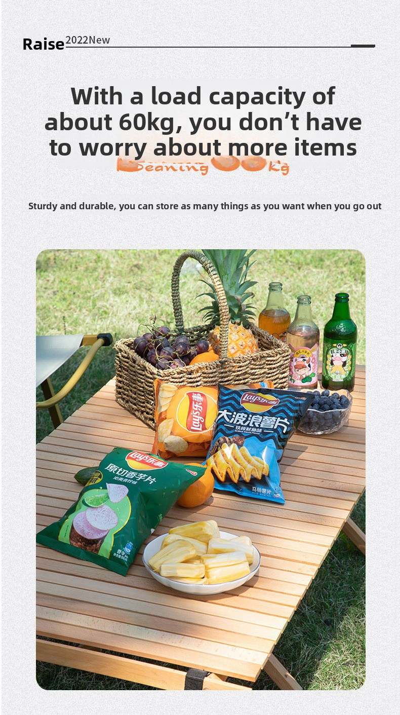 Aluminum Alloy Outdoor Folding Table and Portable Picnic Chair Set for Camping Egg Roll Furniture Durable Metal Equipment