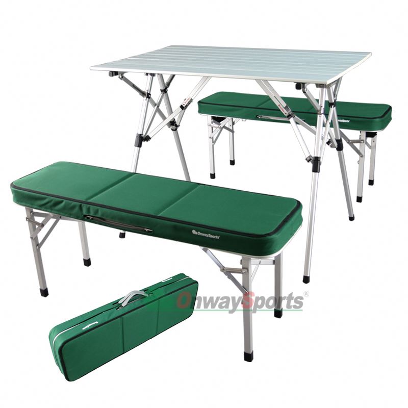 Outdoor Suitcase Aluminum Folding Picnic Table Ac2 with 4 Seats Ow 103 Heavy Duty