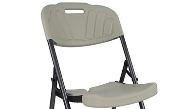 Elegant White Padded Folding Chairs for Events and Weddings
