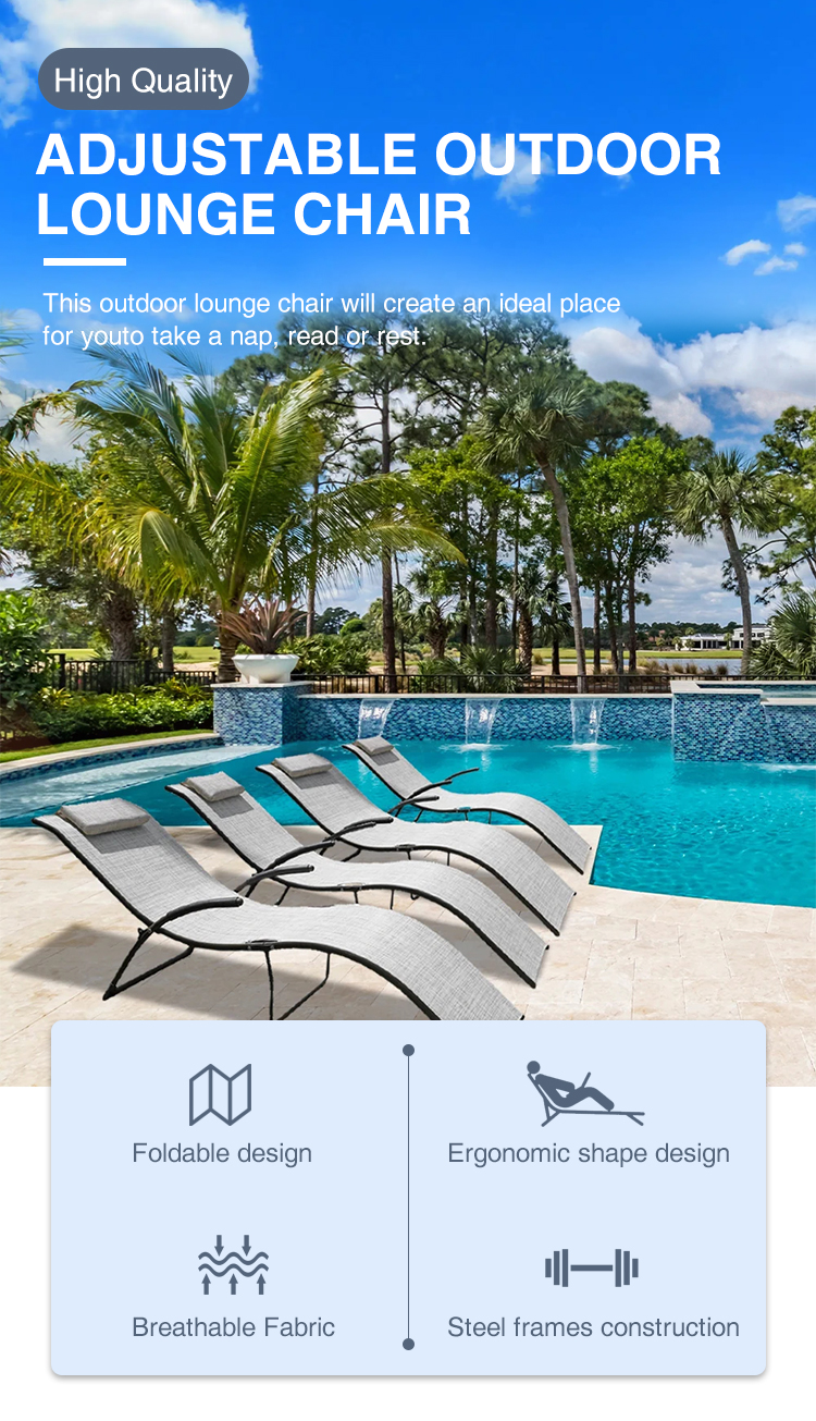 Outdoor Chaise Lounge Chair