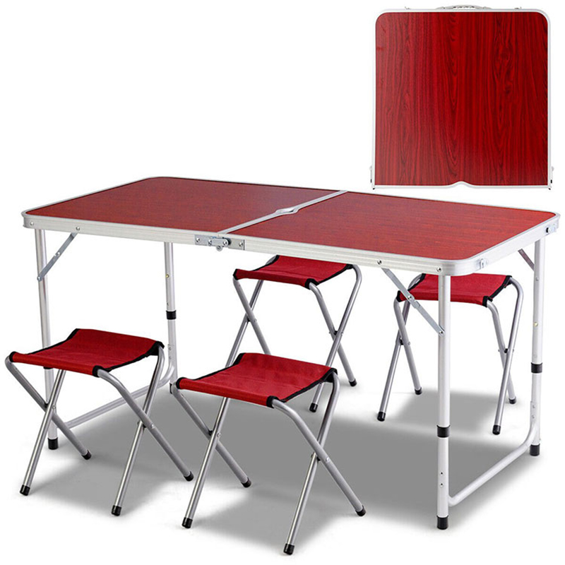 Hot Sell Outdoor Folding Camping Table and Chair Set Aluminum Suitcase Table with Chairs