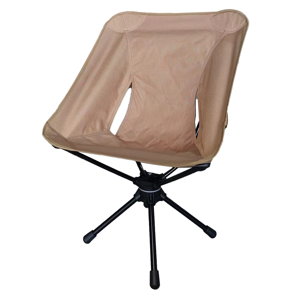 Portable Ultra-Light 360 Degree Swivel Outdoor Folding Chair Leisure Backrest Oxford Fabric Metal Material for Camping Fishing