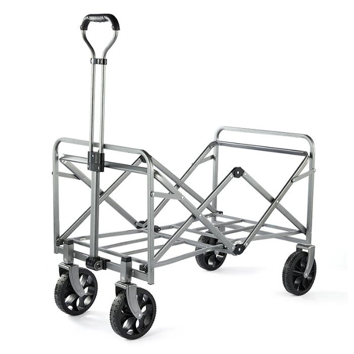 Outdoor Folding Small Carts Camping and Picnic Trailers Rear Door Open Camping Cart Carts Integrated