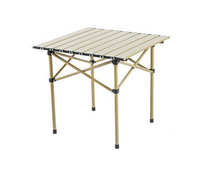 Folding Carbon Steel One Table with Four Chair Set Outdoor Egg Roll Portable Camping 50*47*50 Table and Chair