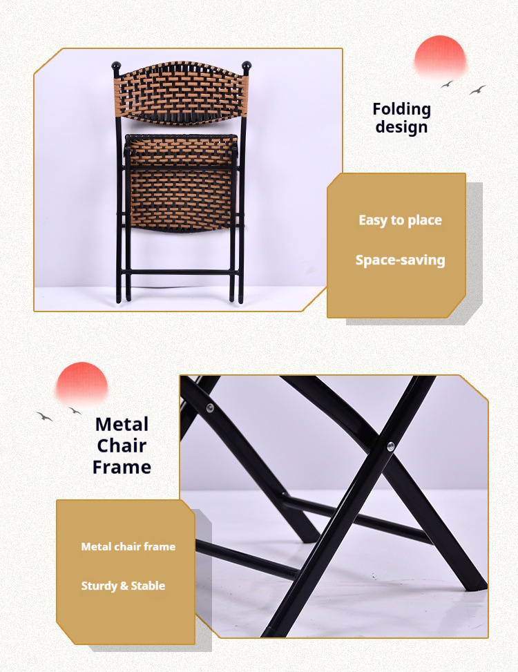 Outdoor rattan chair view 4