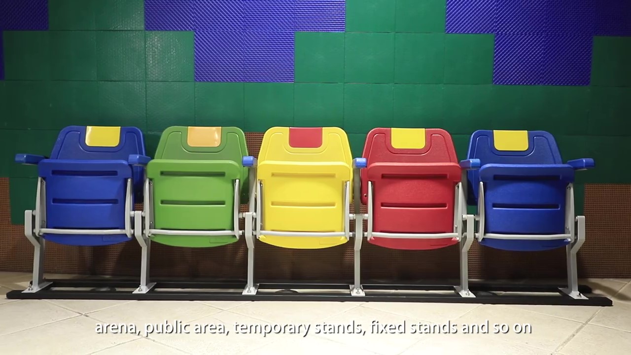 HDPE VIP Foldable Stadium Chair Steel Frame Seats Tip up Seating for Football Basketball Stadium CS-ZZB-GL