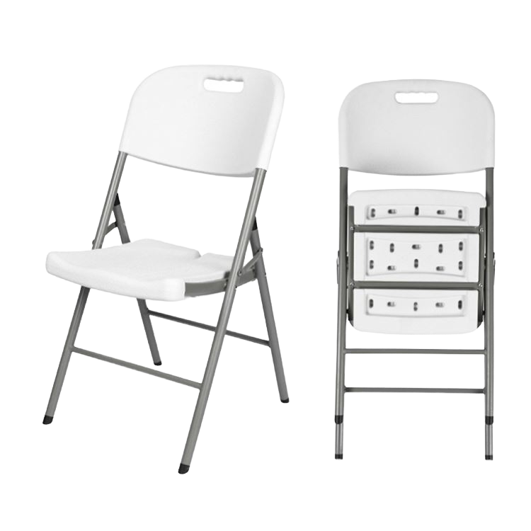 Modern White Steel Plastic Folding Chair Outdoor Events Commercial Rental Foldable Garden Chair for Wedding Bedroom Iron Metal