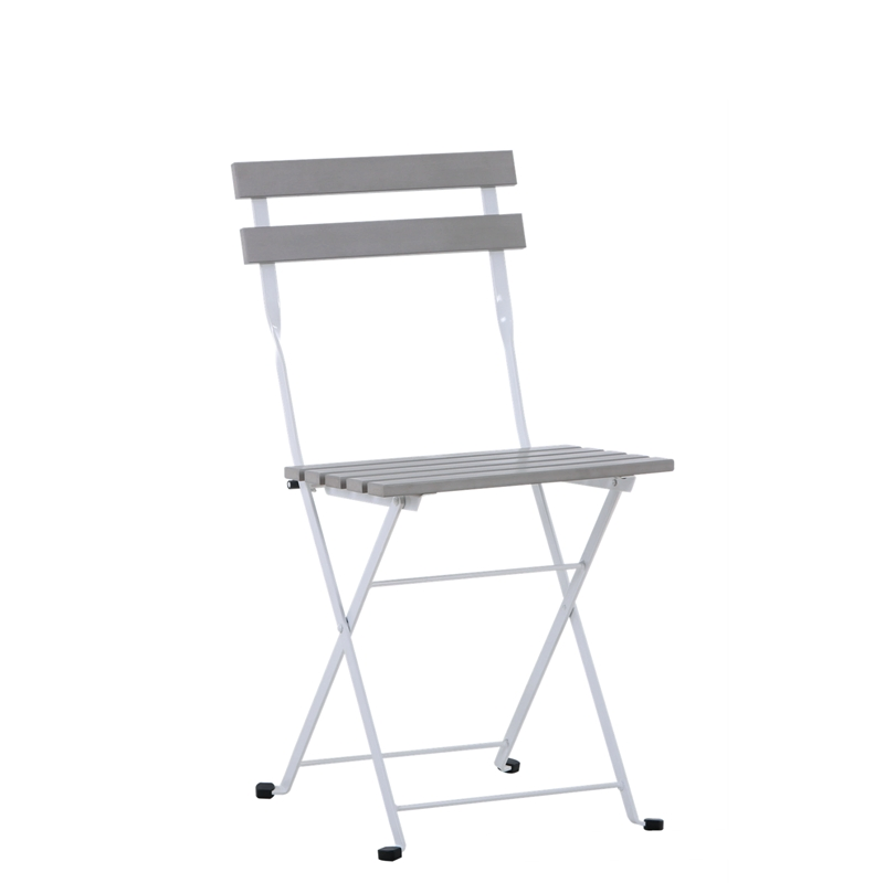 Outdoor Balcony Metal Frame Resin Wood Fold Dinning Chair