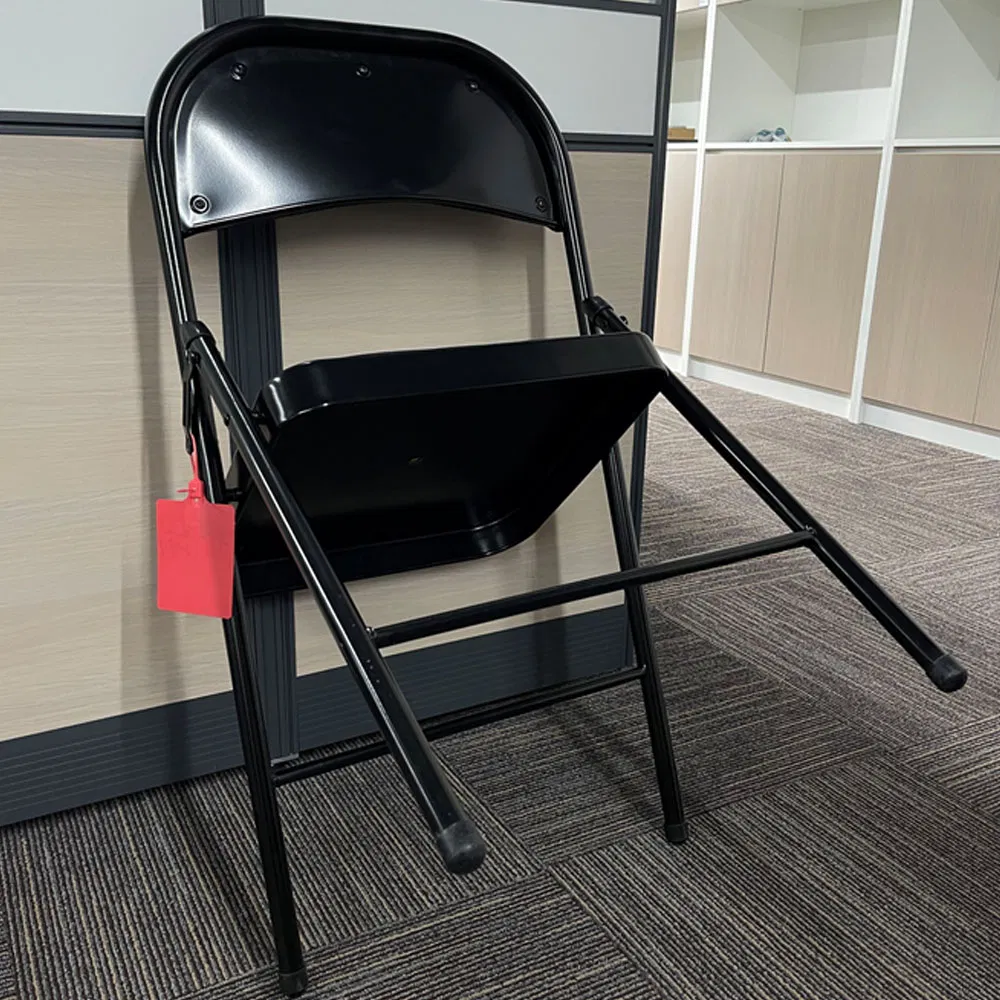 Wholesale Cheap Price Soft Seats Padded Black Metal Folding Chairs for Events