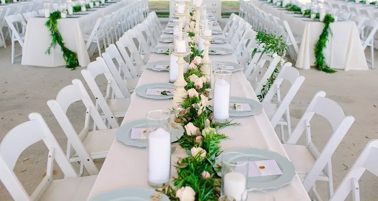 White Resin Folding Chiavari Wimbledon Garden Chair for Outdoor