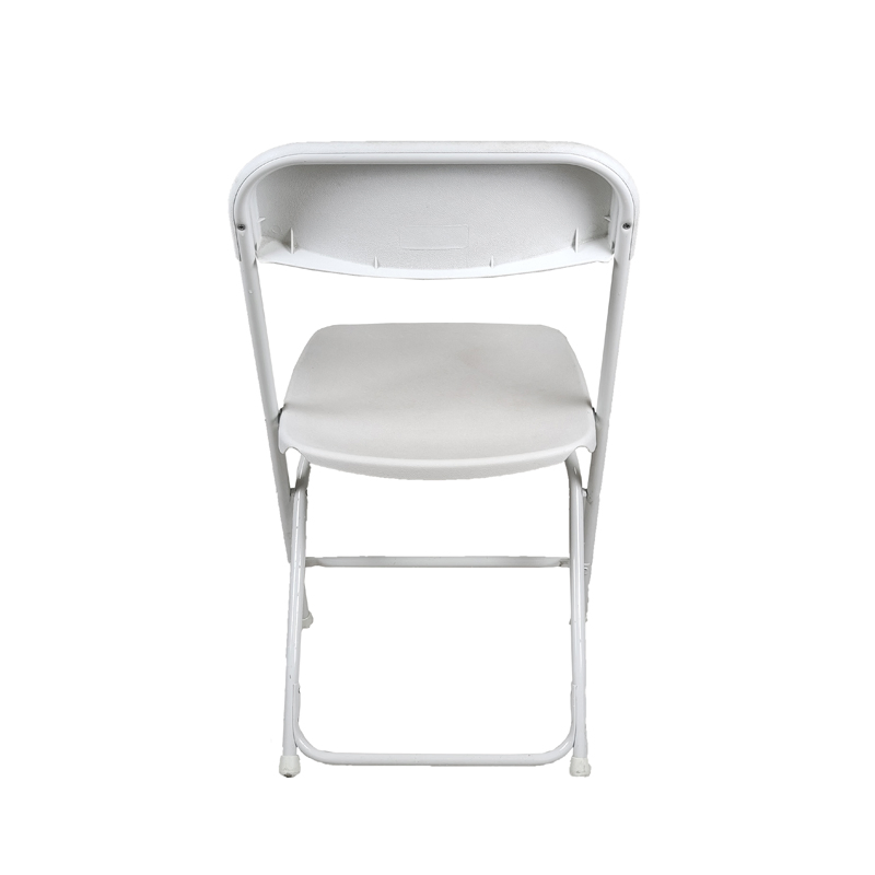 Factory Wholesale Minimalist White PP Resin Garden Chairs for Events Outdoor Wedding White Plastic Foldable Party Cast Iron Metal Dining Folding Chair