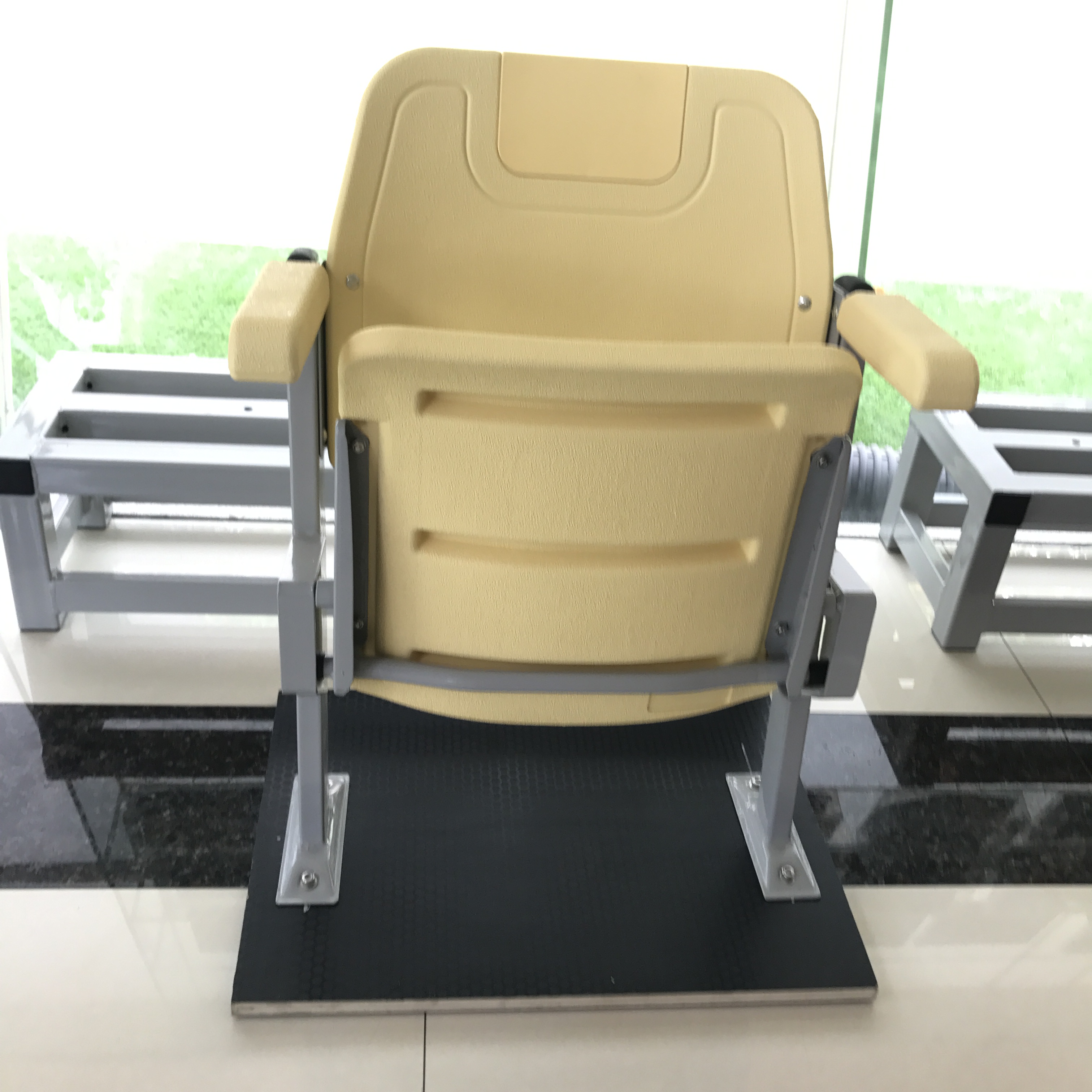 HDPE VIP Foldable Stadium Chair Steel Frame Seats Tip up Seating for Football Basketball Stadium CS-ZZB-GL