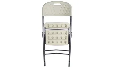 Elegant White Padded Folding Chairs for Events and Weddings