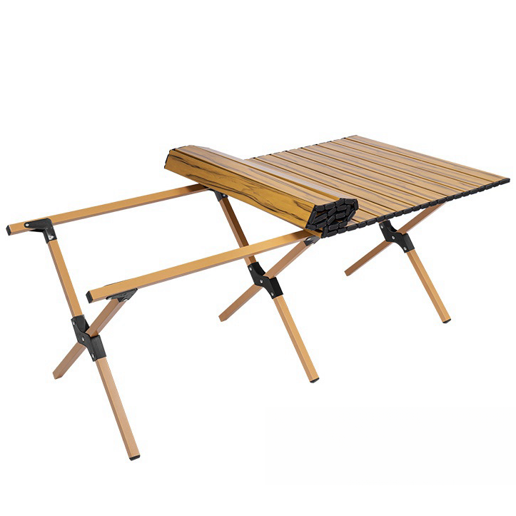 Factory Sales Simple Style Metal Folding Table Carbon Steel Egg Roll Beach Furniture Wholesale for Outdoor Camping