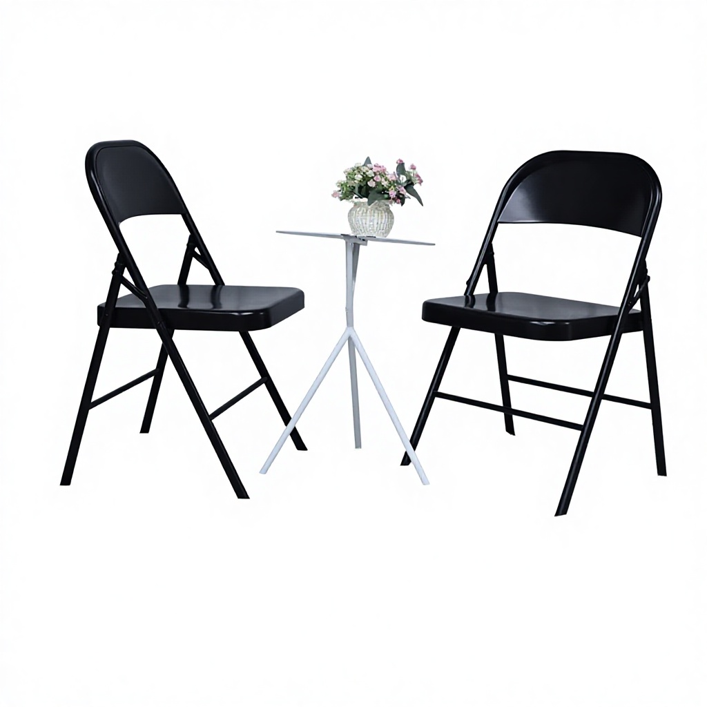 BaiGang All-Steel Thickened Executive Folding Chair Modern Design Stackable Portable Swivel Stool Reception Negotiation Chair