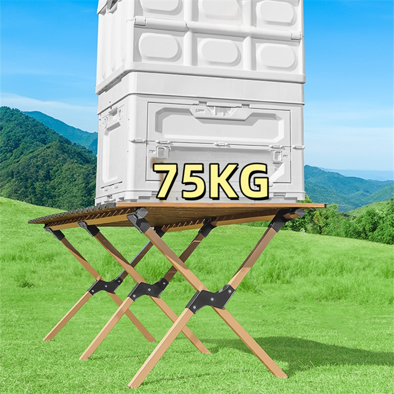 Factory Sales Simple Style Metal Folding Table Carbon Steel Egg Roll Beach Furniture Wholesale for Outdoor Camping
