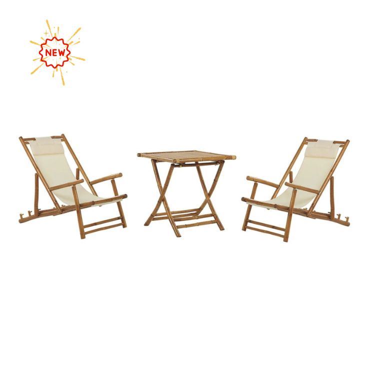 Traditional Design Folding Bamboo Chair and Table for Outdoor, Villa Bamboo Furniture