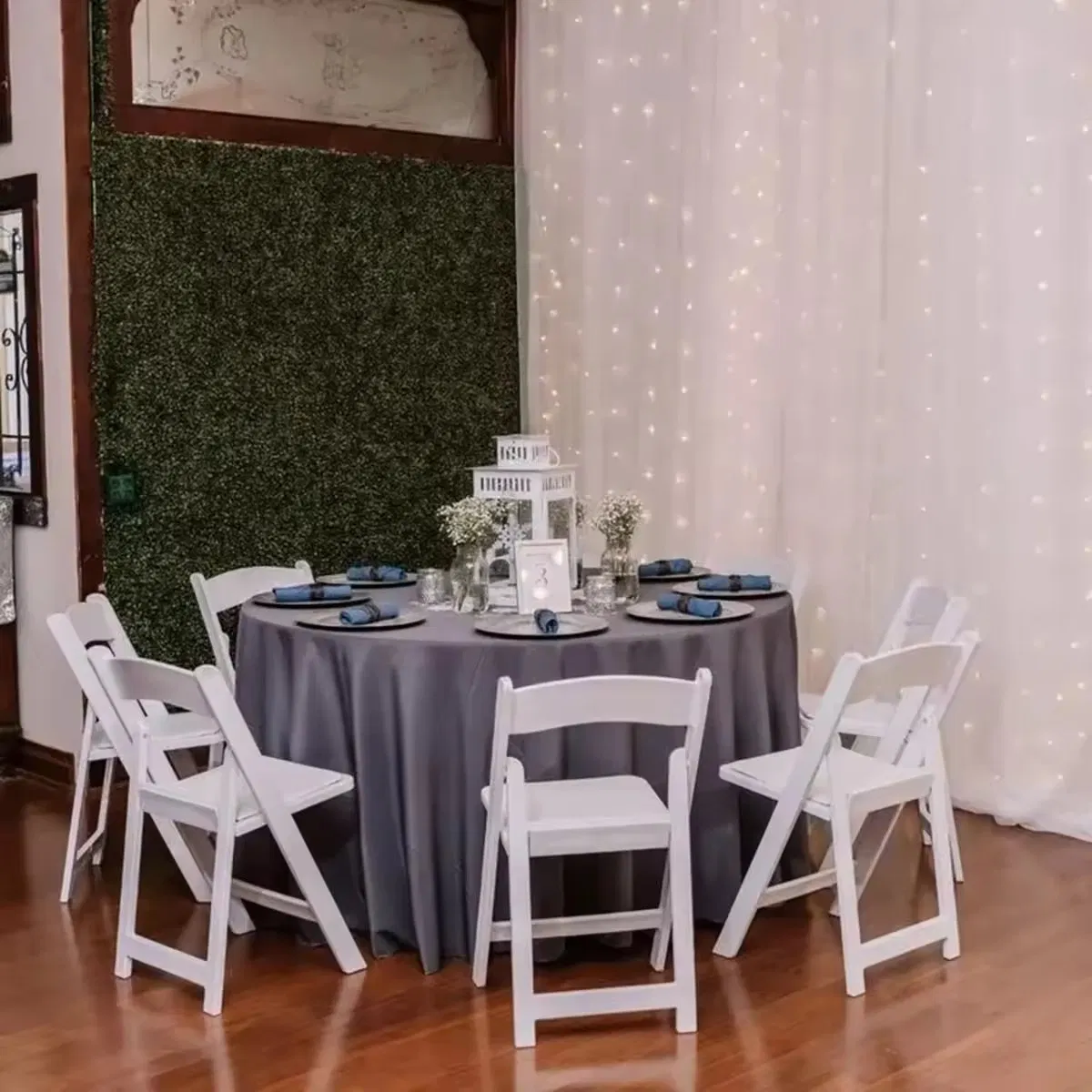White Resin Folding Chair Portable Outdoor Garden Wedding Foldable for School Park Party Event Kitchen Villa