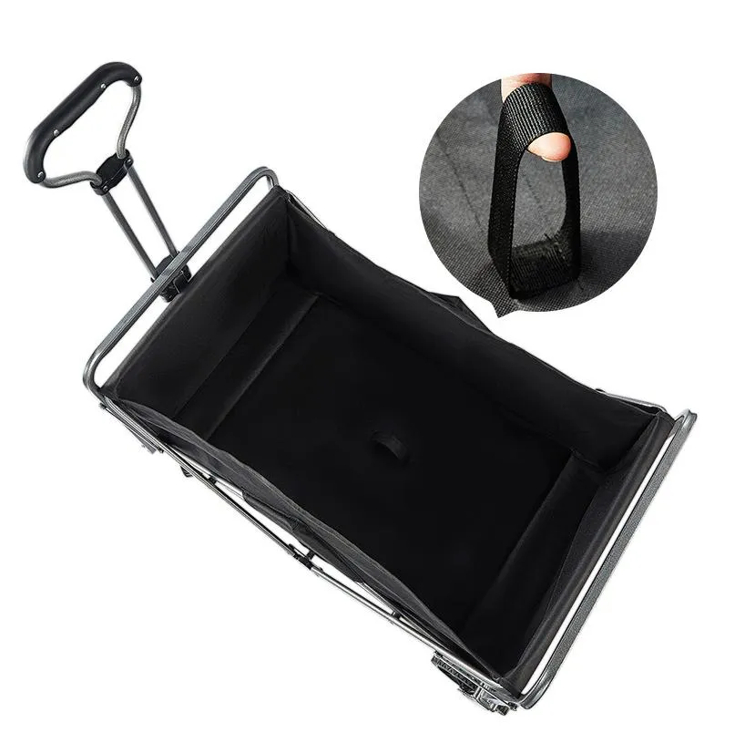 Outdoor Folding Small Carts Camping and Picnic Trailers Rear Door Open Camping Cart Carts Integrated
