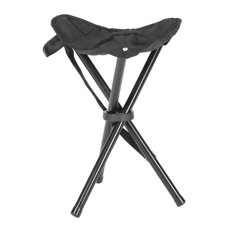 Convenient Stainless Steel Three-Leg Folding Chair Modern Design Mini Camping Stool for Garden Park Outdoor Leisure &amp; Fishing
