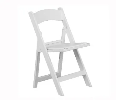 White Resin Folding Chiavari Wimbledon Garden Chair for Outdoor