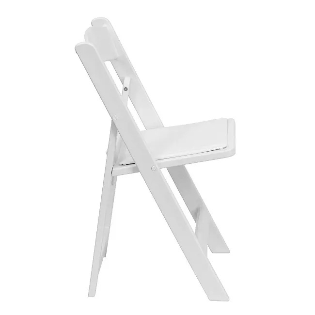 Wholesale Outdoor Garden White Padded Wimbledon Folding Resin Chair for Wedding Party