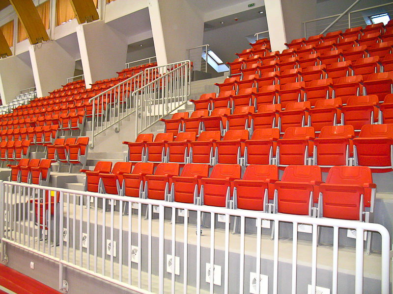 HDPE VIP Foldable Stadium Chair Steel Frame Seats Tip up Seating for Football Basketball Stadium CS-ZZB-GL