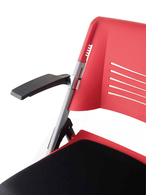 Ergonomic mesh folding chair structure