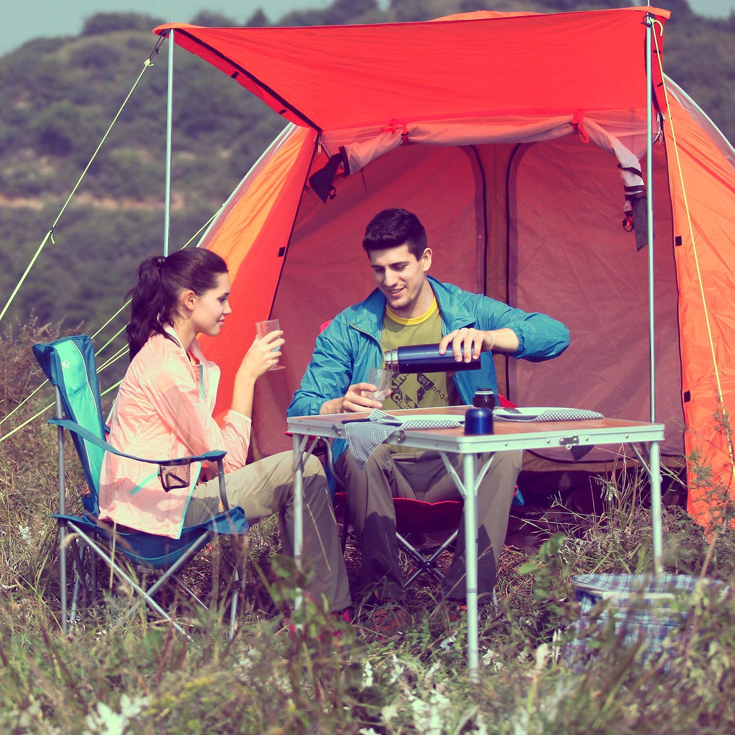 Kamp Sandalyesi Masa Dobravel Plegable Portable Outdoor Bamboo Folding Table Adjustable Wood Foldable Table De Camping for Pi