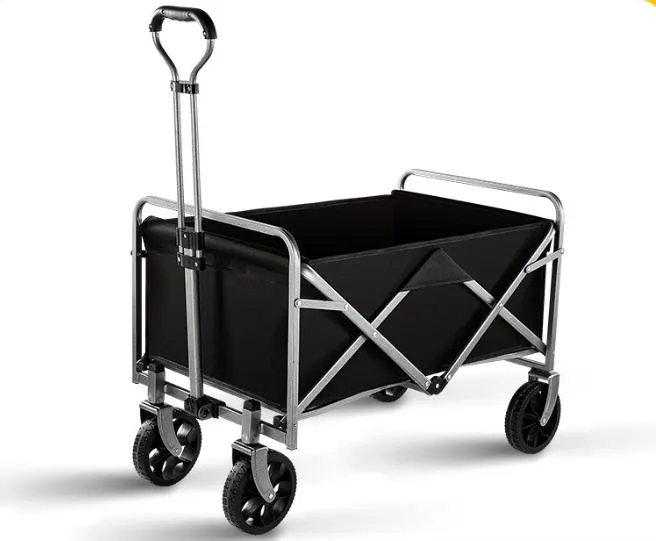 Outdoor Folding Small Carts Camping and Picnic Trailers Rear Door Open Camping Cart Carts Integrated