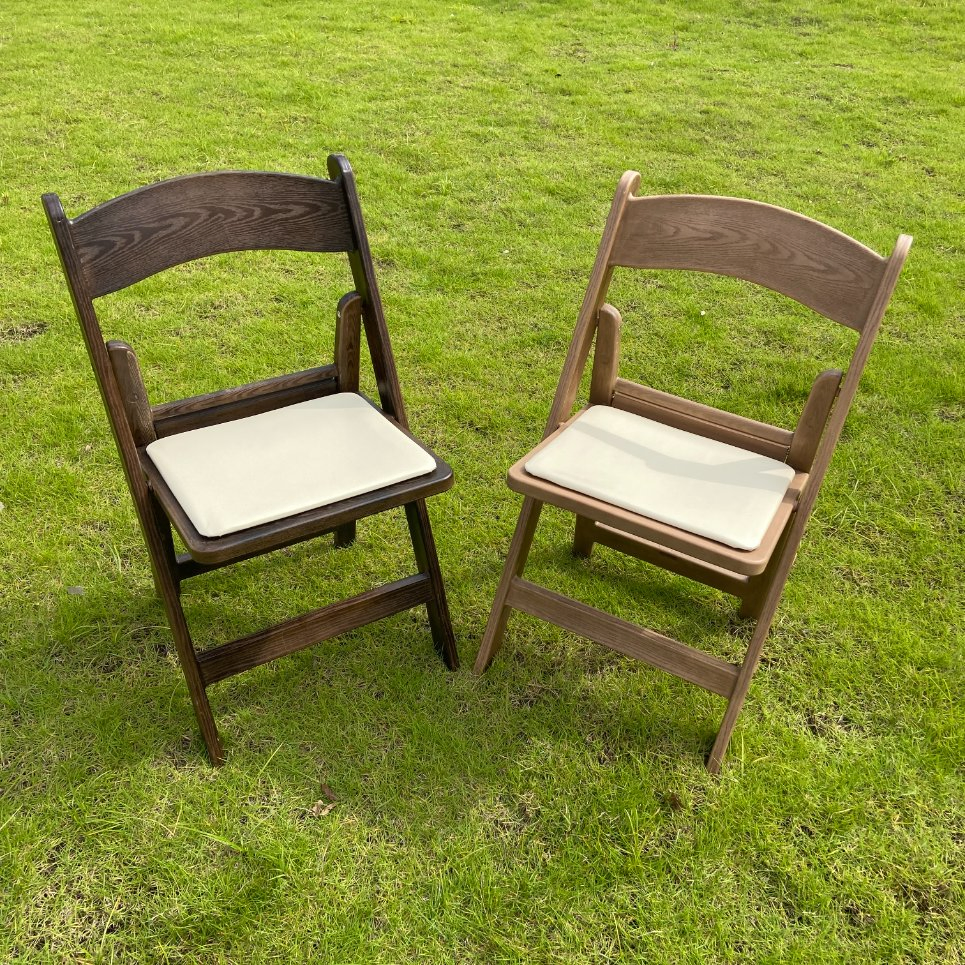 Wood Grain PP Resin Garden Party Furniture High Load-Bearing Folding Wimbledon Chair