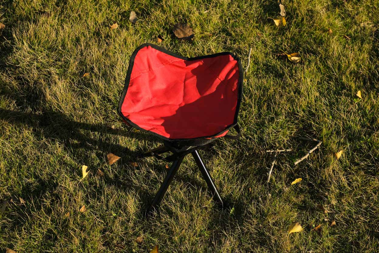 Convenient Stainless Steel Three-Leg Folding Chair Modern Design Mini Camping Stool