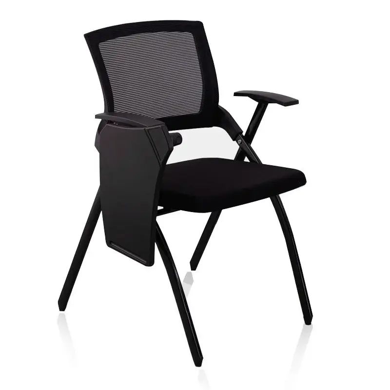 Folding Mesh Training Chair Fixed Handrails-Modern Design for Conference Rooms Staff Meetings Student Computers Employee