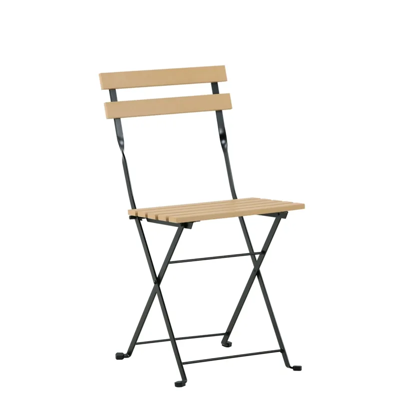 Outdoor Balcony Metal Frame Resin Wood Fold Dinning Chair