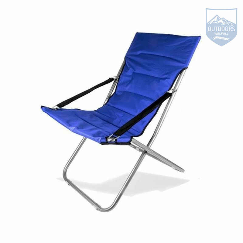 Lightweight Portable Padded Folding Patio Chair Outdoor Furniture Lawn Lounge Reclining Chair with Cushions