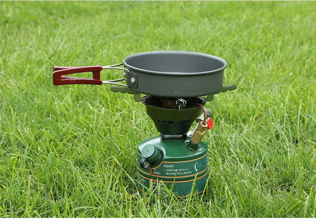 Integrated Gasoline Stove, No Preheating Required, Multi-Functional Portable Gas Stove for Picnics and Camping Mini Cooker