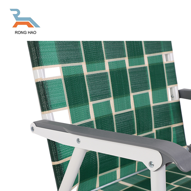 Folding Beach Camping Lawn Web Mesh Patio Chair Breathable Woven Fabric Outdoor Camping Fishing Beach Chair