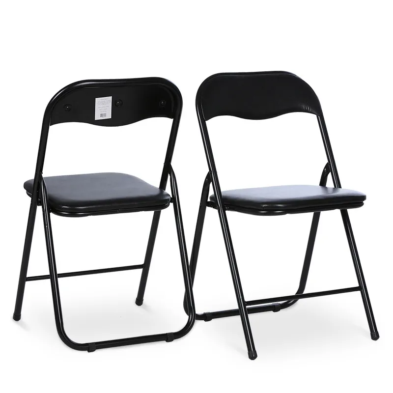 Outdoor Folding Camping Events Party Outdoor Silla Wholesale Black Metal Lounge Padded Foldable Garden Dining Chair