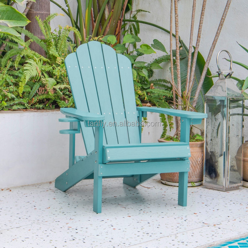 High Quality Waterproof Outdoor Garden Foldable Plastic Resin Adirondack Chair HDPE