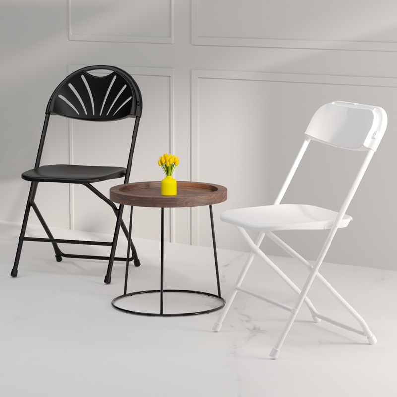 Steel Frame Lightweight Folding Chair Wedding Plastic Chair Clear PP Outdoor Event Muslim Prayer Hotel Rentals Chair