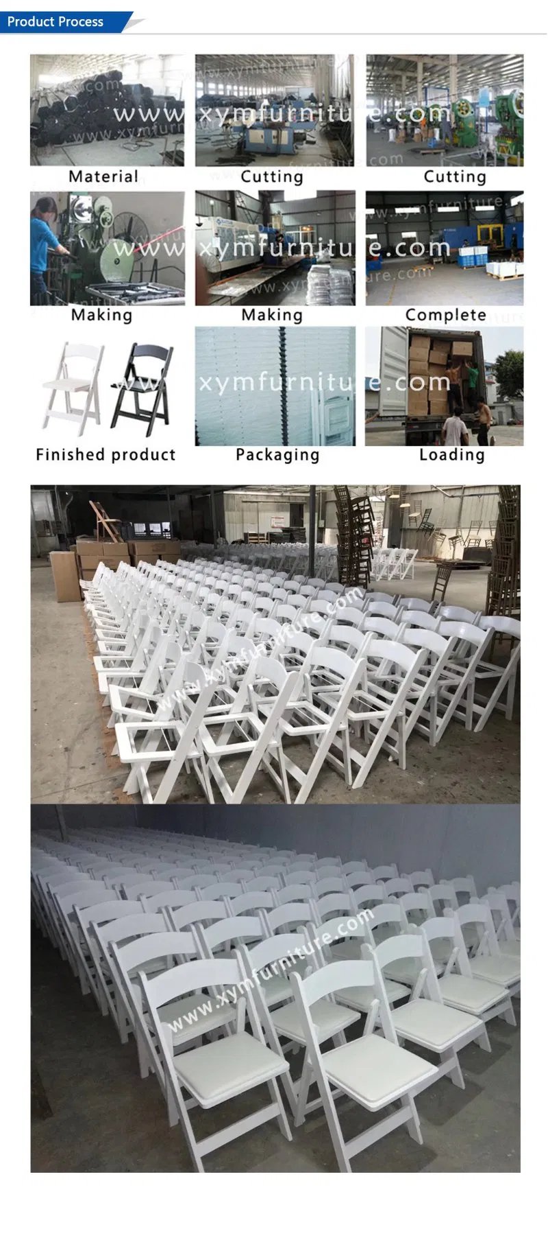 Outdoor Wedding Party Dining Resin Folding Wimbledon Chair Image 4