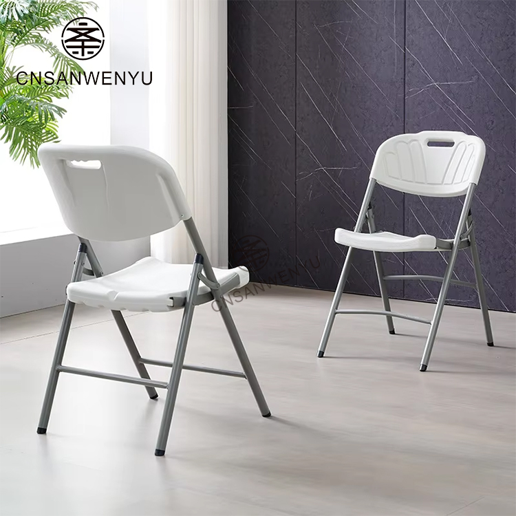 Cheap Price Hot Sale Steel Fold up Chairs Parties White Metal Plastic pp Folding Chair for Outdoor Party Dining Events