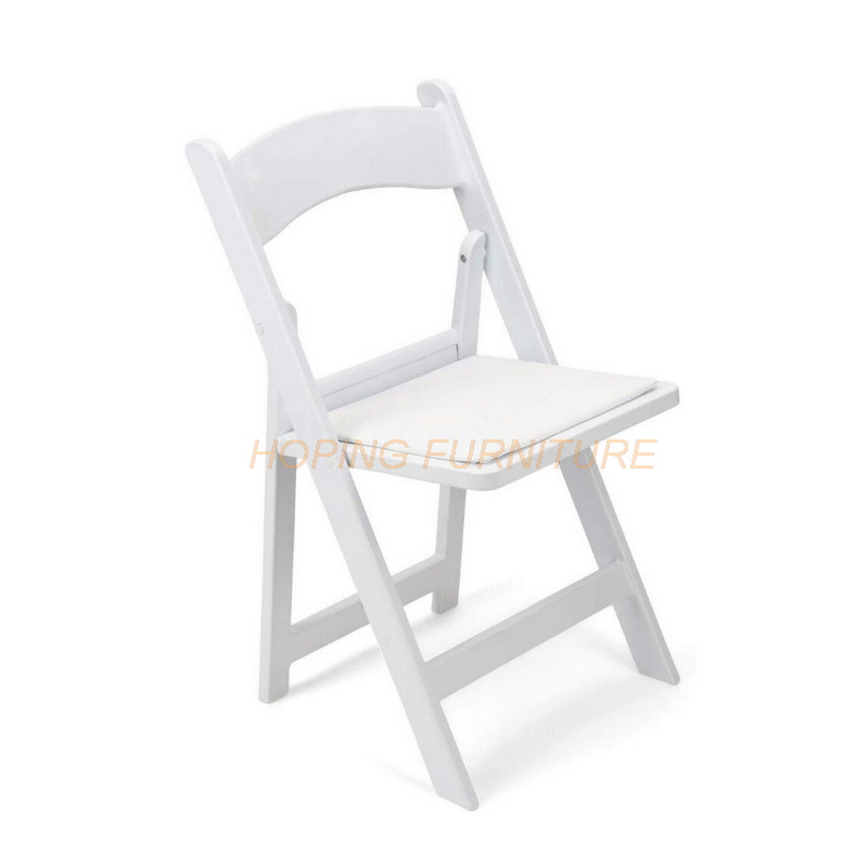 Folding Wedding Chair Banquet Furniture PC Dining Room White Resin Acrylic Foldable Chairs for Events
