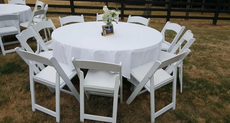 White Resin Folding Chiavari Wimbledon Garden Chair for Outdoor
