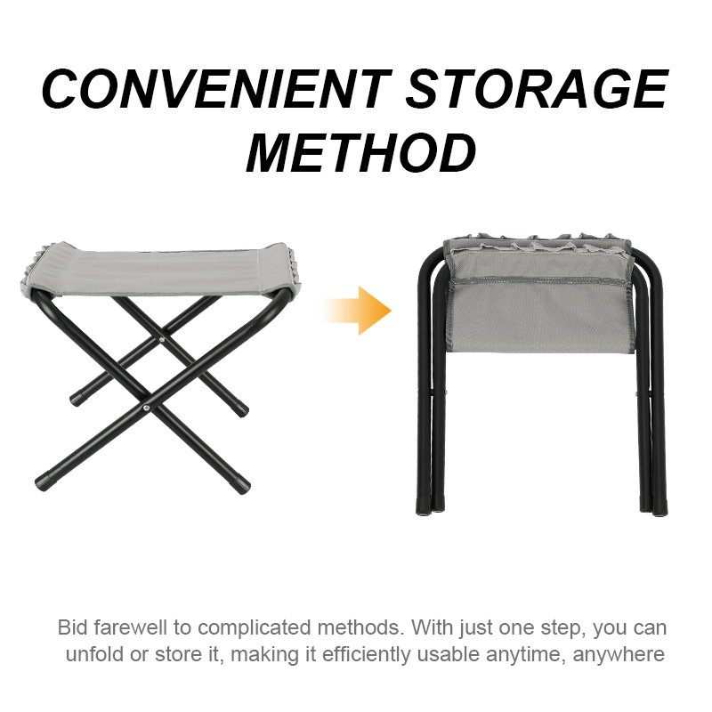 Korean Hot Sell Outdoor Morden Style Mini Metal Ultra-Light Heavy Duty Folding Camping Stool Chair