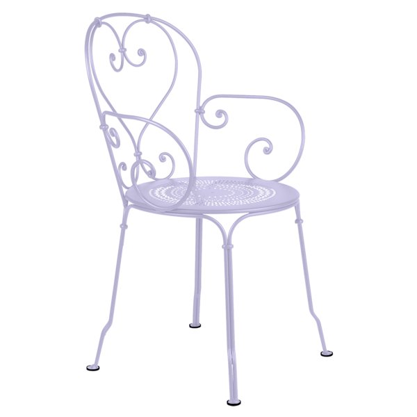 HE-1336 Wedding Outdoor Garden Folding Metal Chair Stackable Wrought Iron Bistro Chairs Garden Wedding Party Events With Armrest