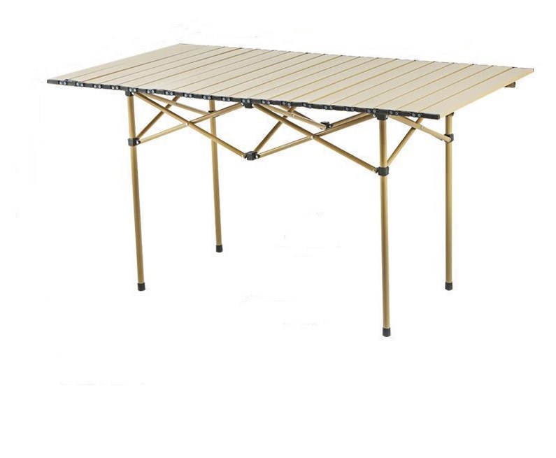Folding Carbon Steel One Table with Four Chair Set Outdoor Egg Roll Portable Camping 50*47*50 Table and Chair