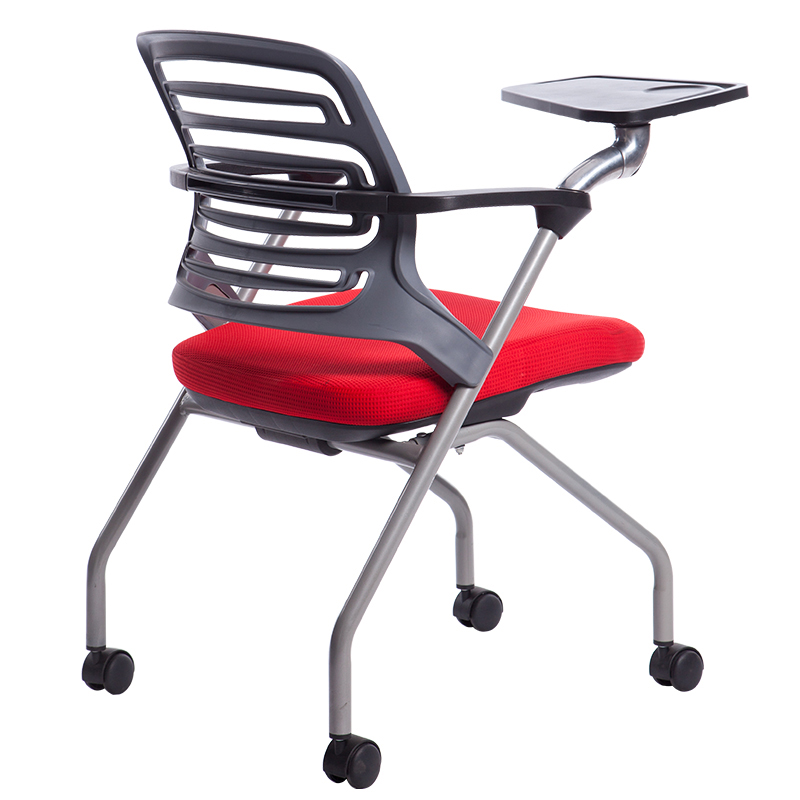 Modern Style Ergonomic Mesh Back Office Desk Chair Stackable Conference Room Chairs with Wheels and Paddle Folding Chair