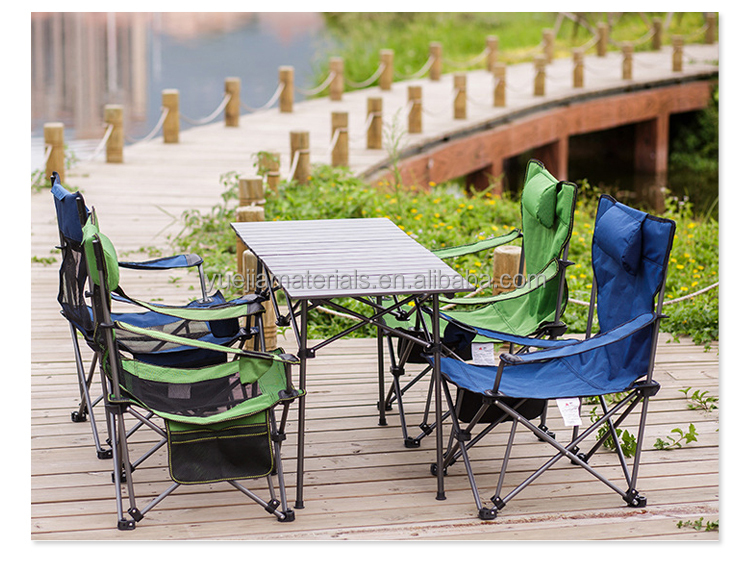 Outdoor Camping Lounge Chair Portable Camping Chair with Footrest Folding Storage Bag Headrest Mesh Recliner