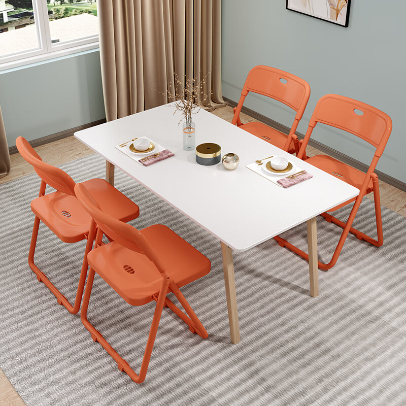Modern Multi-color Restaurant Folding Dining Chair Plastic &amp; Steel Durable Outdoor Use for Commercial Spaces